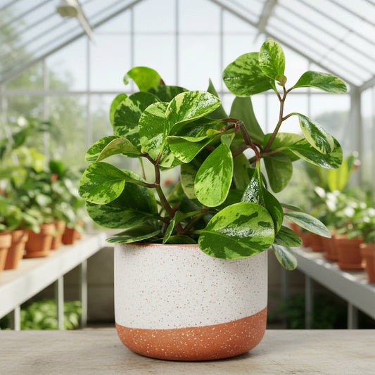 Close-up of a green leafy plant with a plain background