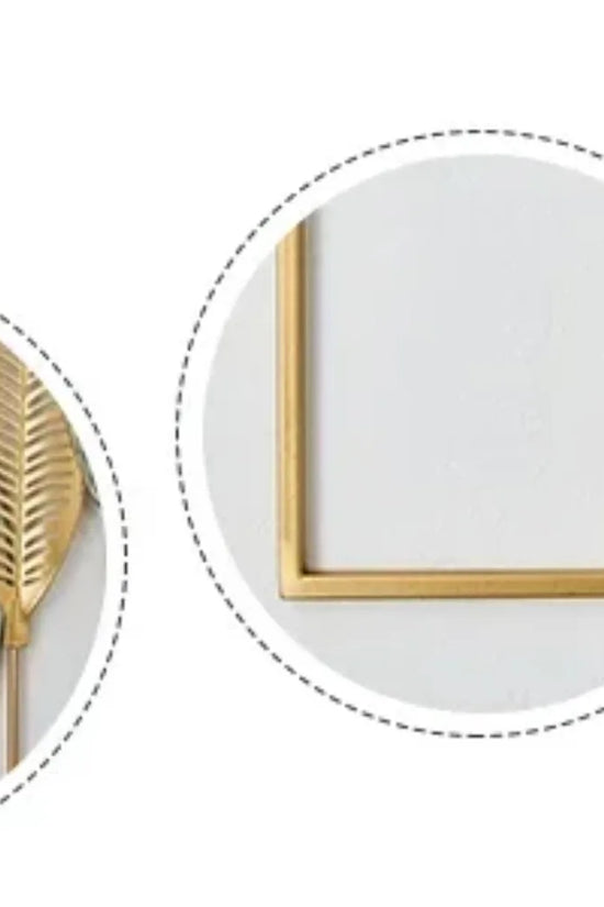 1Pcs Nordic Retro Metallic Plant Wall Mounted Photo Frame Ginkgo Leaf Art Home Living Room Wall Decoration Accessories