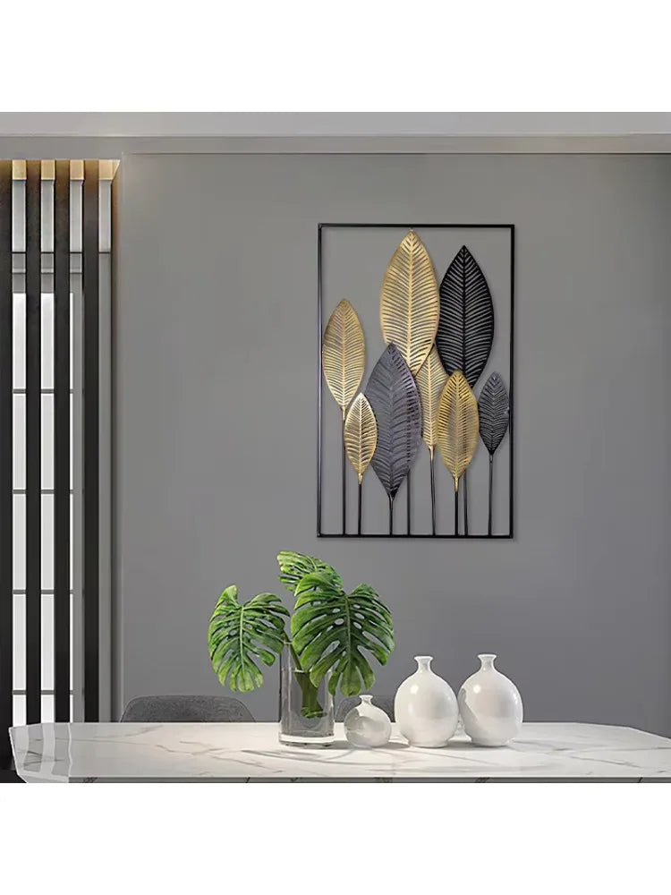 Creative home living room decoration retro industrial style wall decoration banana leaf wall decoration
