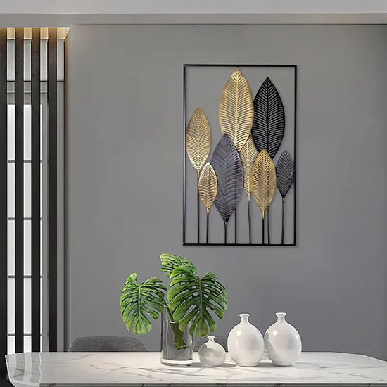 Creative home living room decoration retro industrial style wall decoration banana leaf wall decoration