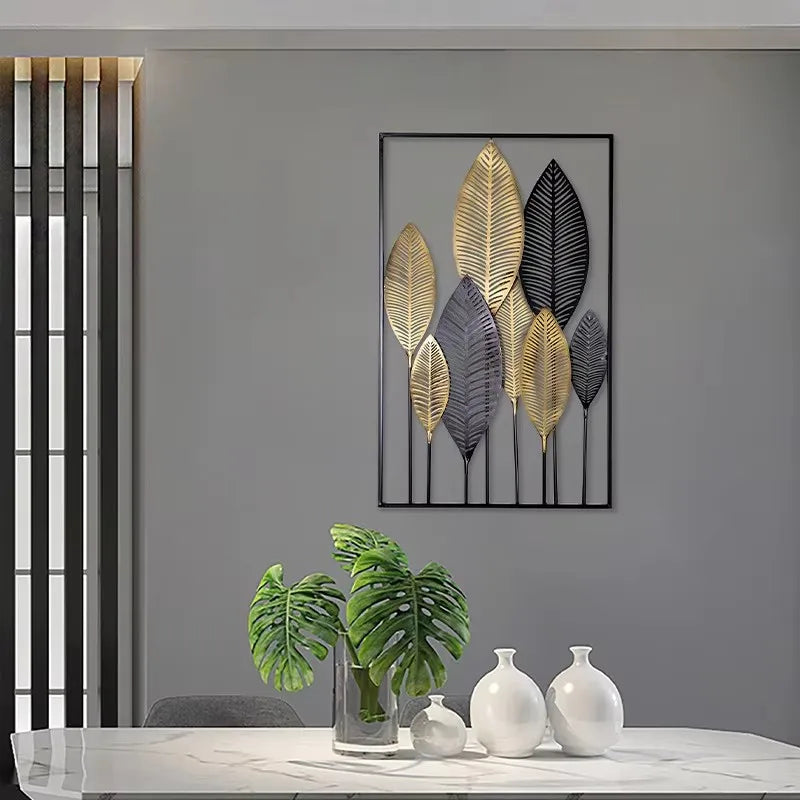 Creative home living room decoration retro industrial style wall decoration banana leaf wall decoration