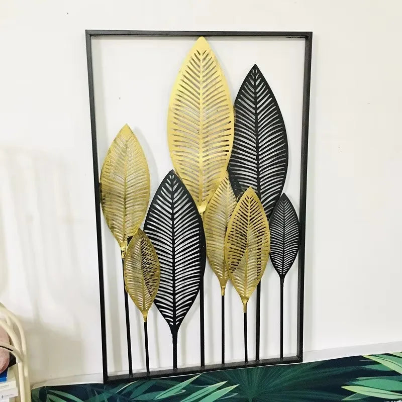 Creative home living room decoration retro industrial style wall decoration banana leaf wall decoration