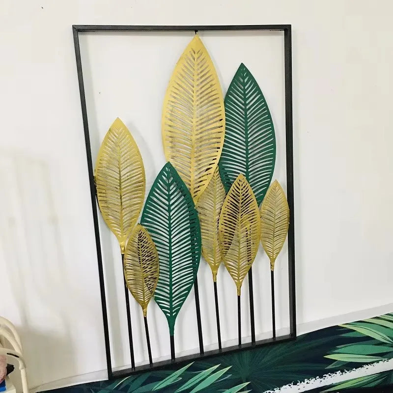 Creative home living room decoration retro industrial style wall decoration banana leaf wall decoration