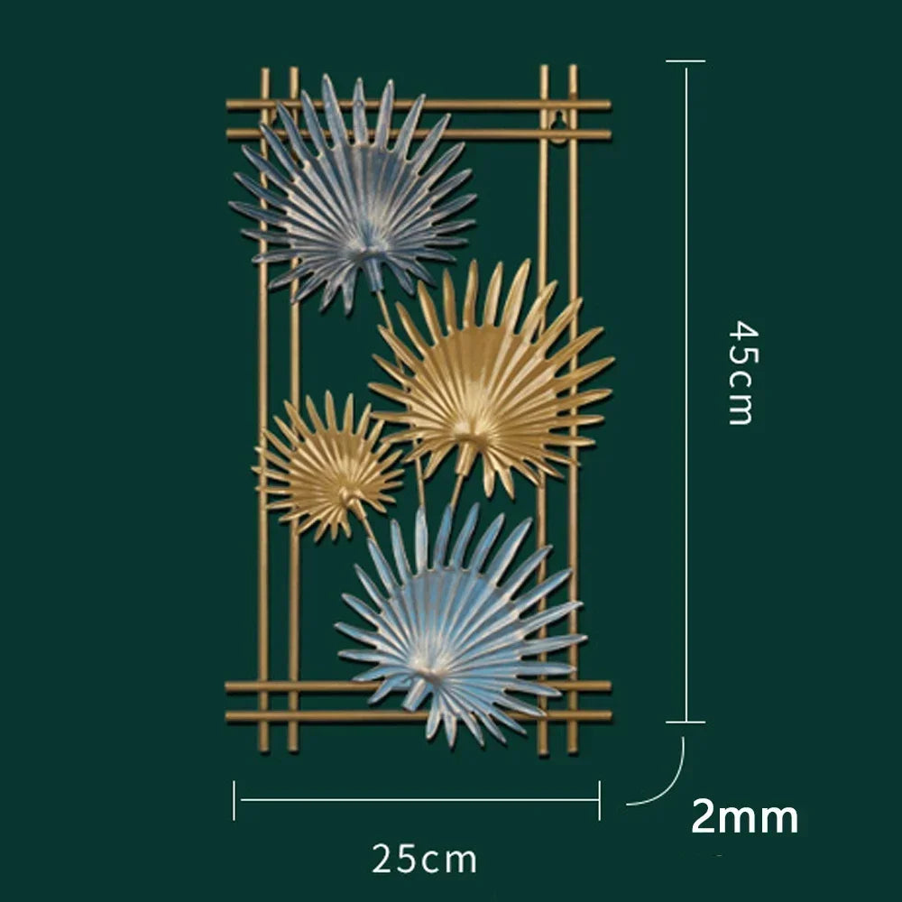 1Pcs Nordic Retro Metallic Plant Wall Mounted Photo Frame Ginkgo Leaf Art Home Living Room Wall Decoration Accessories