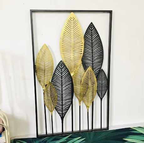 Creative home living room decoration retro industrial style wall decoration banana leaf wall decoration