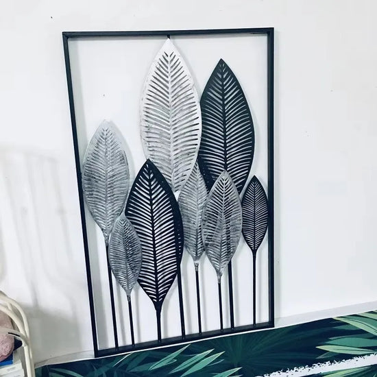 Creative home living room decoration retro industrial style wall decoration banana leaf wall decoration