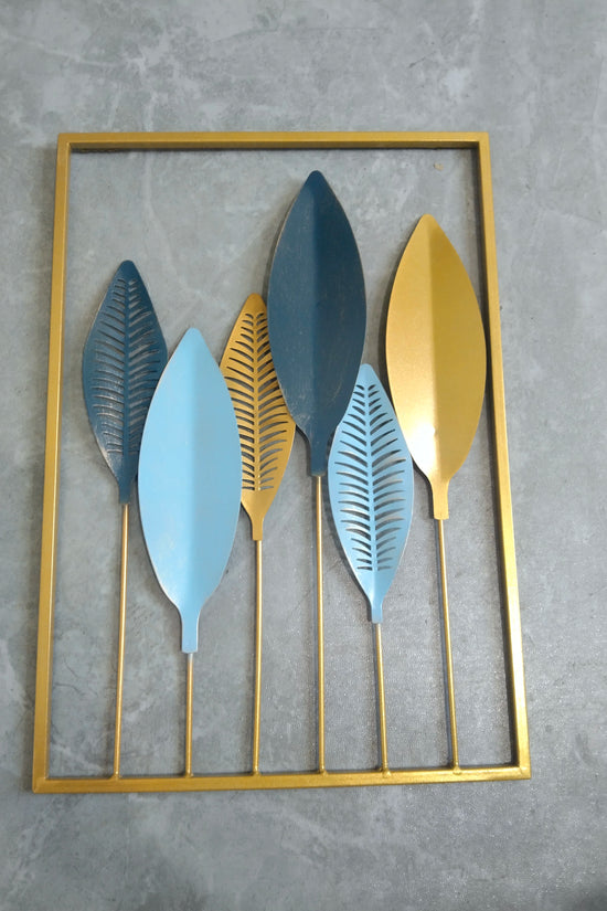 Metal Leaf Iron Wall Hanging Decor Palm Maple Leaves Plant Ginkgo Nordic Wall Pendant Mural Living Room Bedroom Home Decoration