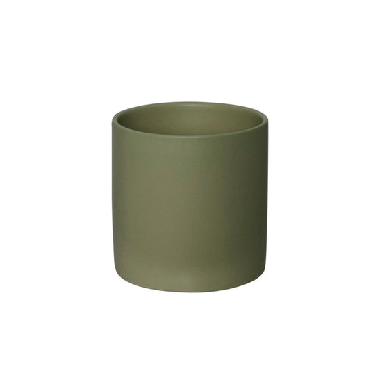 The Comfy Fit ceramic planter - satin matte moss green