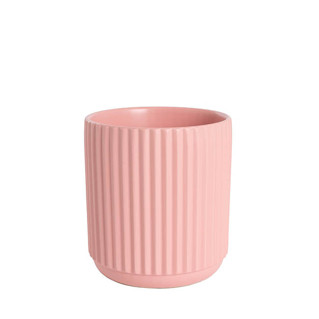 The Everyday Hero matte ceramic planter in Light Pink, 16cm size.