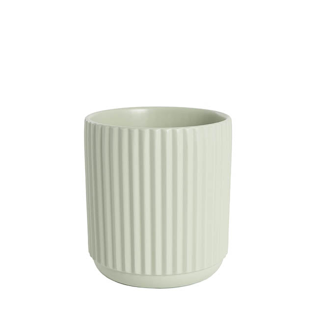 The Everyday Hero matte ceramic planter in Sage, 14cm size